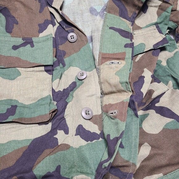 Military Coat DLA100-83-C-0408 Camouflage Combat Woodland Pattern Size L Long - Picture 13 of 14